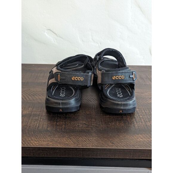 Ecco Yucatan Black and Gray Leather Sport Strappy Sandals - Size 41 - Picture 4 of 9